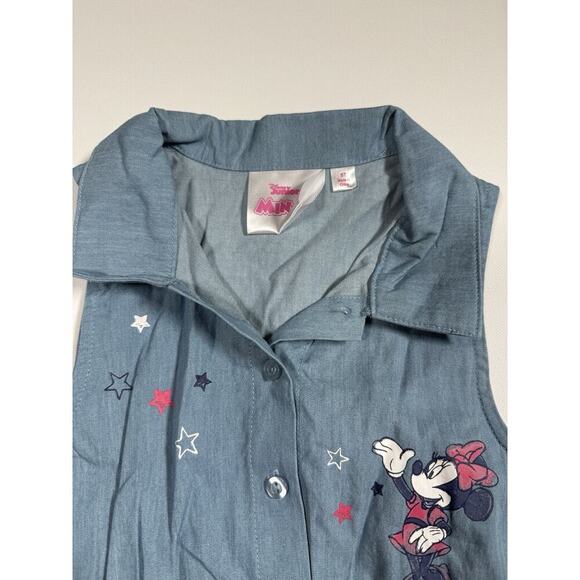 Disney Junior Minnie Summer tutu Dress Red White and Blue Sleeveless Sz 5T - Picture 8 of 9